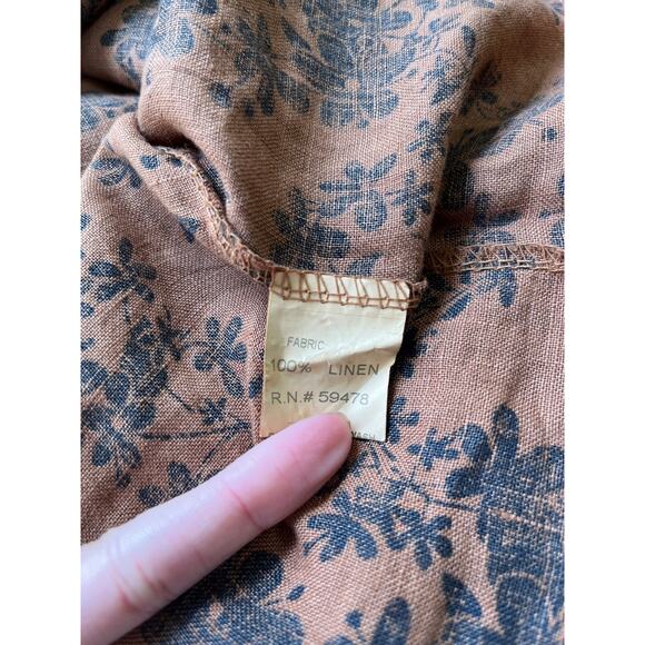 Bellambra 100% Linen Tunic Boho Feminine Short Sleeve Top Size Medium - Picture 6 of 6